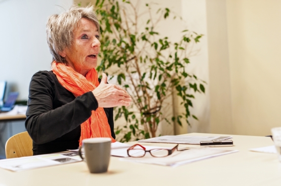 Diane Janssen, arbeidsbegeleider bij het schoonmaakproject van Levanto. (Foto Solidair, Karina Brys)