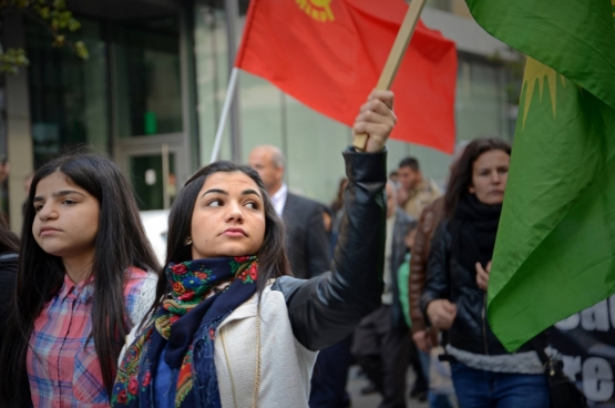 Solidariteitsactie op zondag 11 oktober in Brussel. (Foto Solidair, Vinciane Convens)