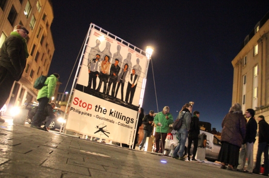 Het platform Stop the Killings wil dit jaar zijn steun betuigen aan milieuactivisten uit het Zuiden. (Foto Solidair, Martine Raeymaekers)