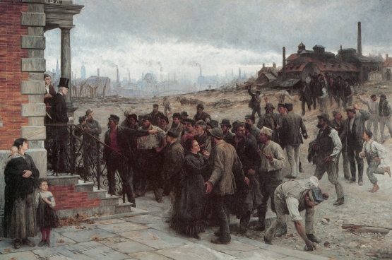 Der Streik (De staking), Robert Koehler, 1886.