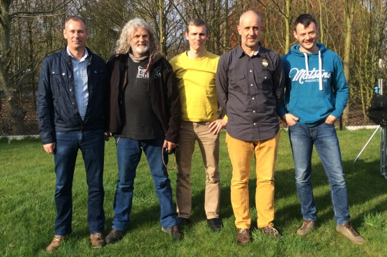 Marc, Erwin, Robbie, Stefan en Julian. Het ABVV-team van chemiebedrijf Vynova in Tessenderlo.