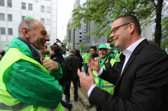 Charles Michel probeert met goednnieuwsshow de slechte peilingen te counteren. (Foto Solidair, Salim Hellalet)