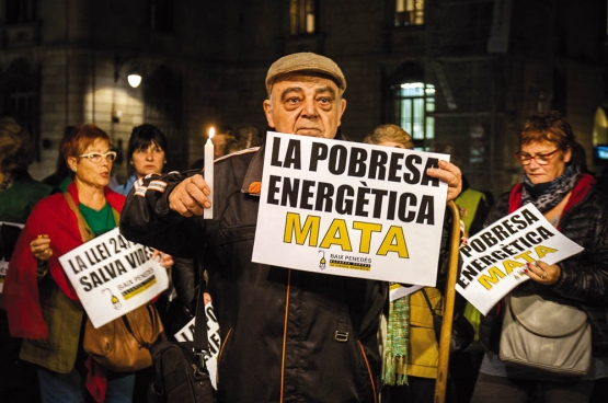 Een bijeenkomst in Barcelona: “Energiearmoede doodt”. (Foto Nacho/Flickr)