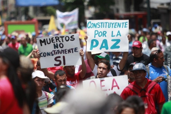 Meer dan 8 miljoen Venezolanen stemden voor een grondwetgevende vergadering en voor vrede. (Foto Ciudad CCS)