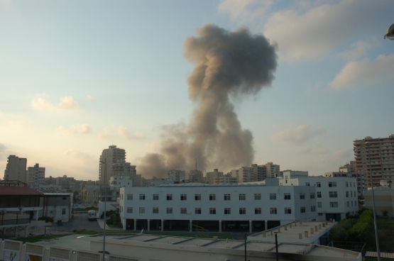 Libanon 2006, luchtaanval van het Israëlische leger. (Foto M. Asser / Flickr)