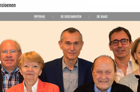 Screenshot van de website van de Academische Pensioenraad