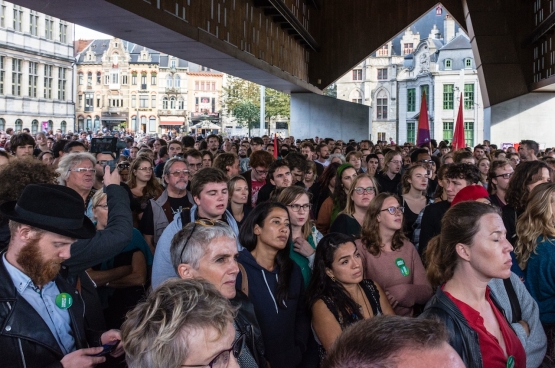 Op 6 september verzamelde in Gent een massa mensen met de boodschap: "Geen haat in onze stad". (Foto Solidair, Geertje Franssen)