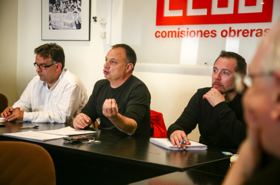 Agustin Martin (in het midden) (Foto CCOO)