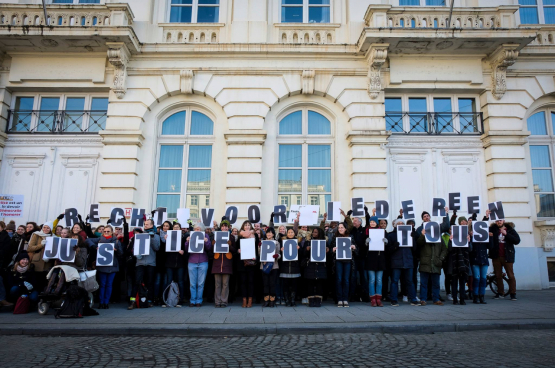 In 2018 al voerde het personeel van Justitie actie om het gebrek aan middelen en de klassenjustitie aan te klagen. De splitsing van Justitie zou dat alleen erger maken. (Foto Progress Lawyers Network)