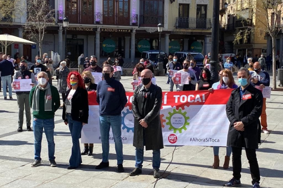 Manifestatie in gemeenschappelijk vakbondsfront (Foto Facebook CCOO)