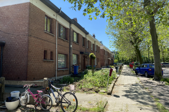 In Moretusburg moeten 180 huizen, waarvan 28 sociale woningen, onder de sloophamer. (Foto Solidair, Dirk Tuypens)