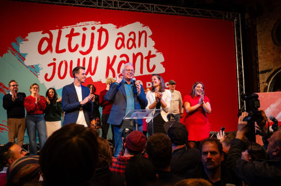 Verkiezingsavond in Antwerpen. (Foto Solidair, Stefaan Van Parys)